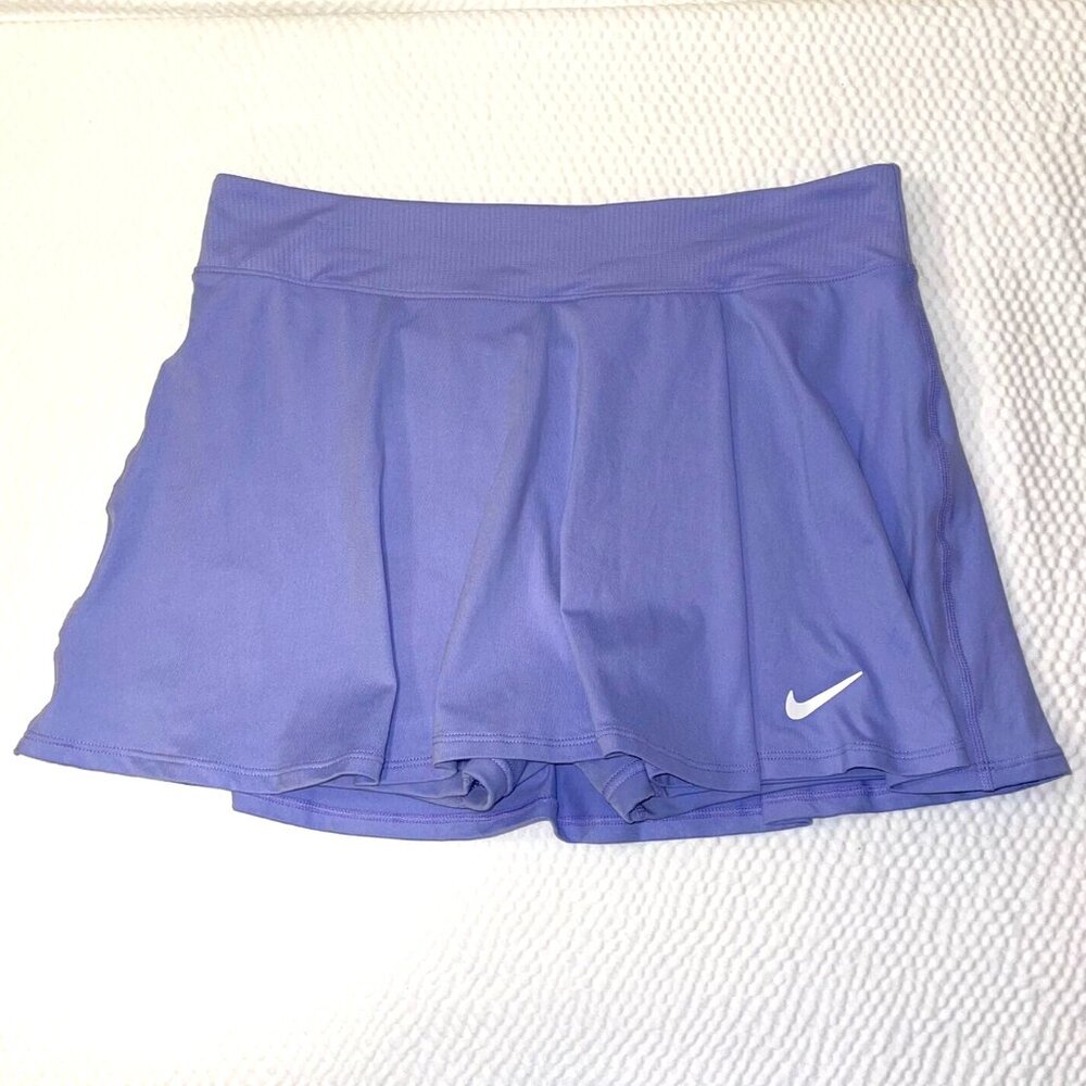 NIKE Court Women's Dri-FIT Tennis Active Sport Skirt Purple Size L Performance - Picture 2 of 9